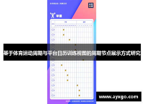 基于体育运动周期与平台日历训练视图的周期节点展示方式研究